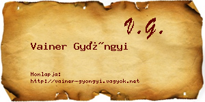Vainer Gyöngyi névjegykártya