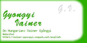 gyongyi vainer business card