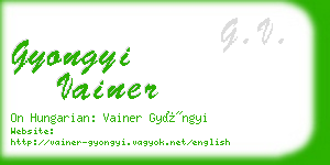 gyongyi vainer business card